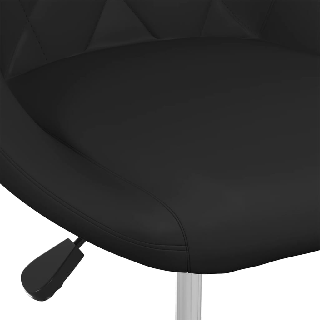 Silla de comedor de cuero sintético negra vidaXL