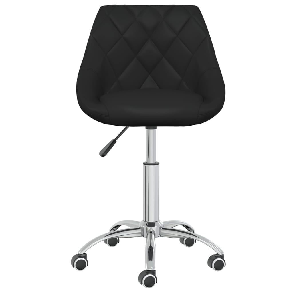 Silla de oficina giratoria de cuero sintético negro vidaXL