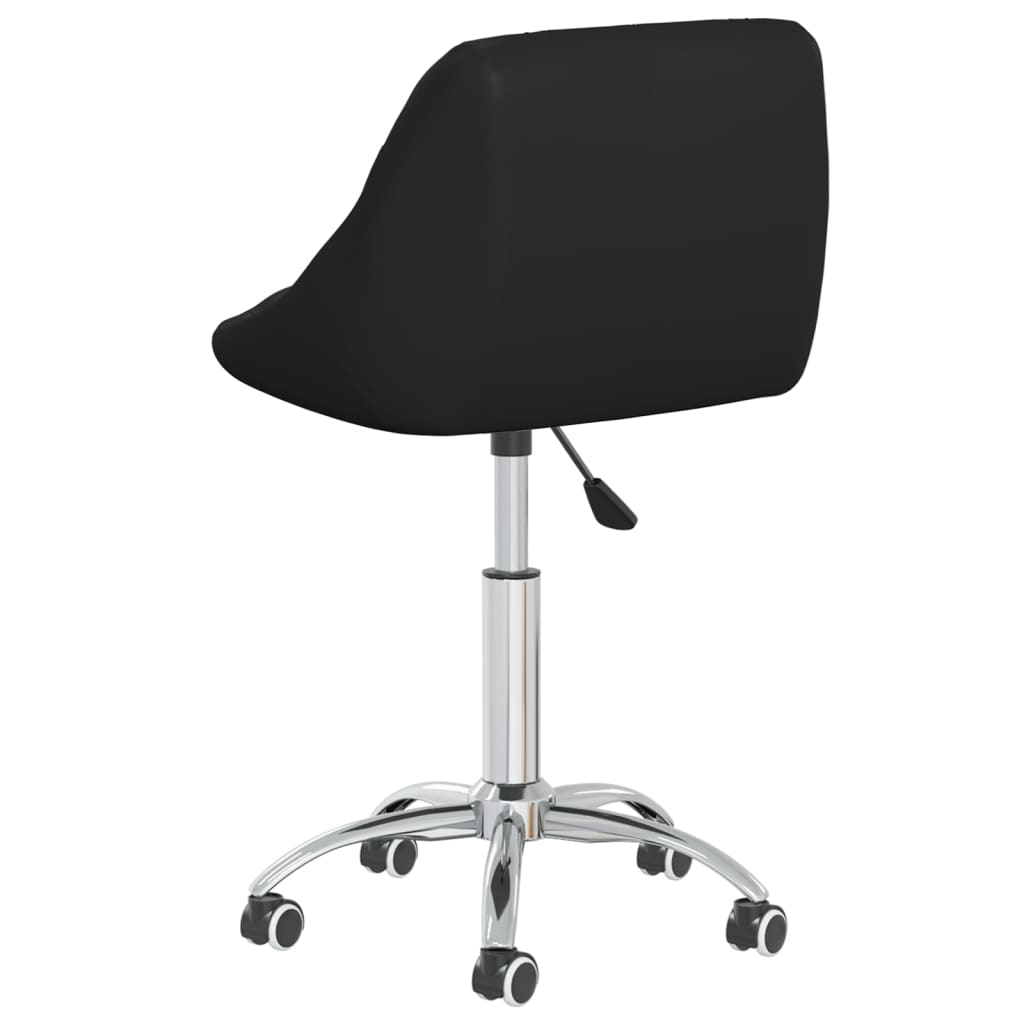 Silla de oficina giratoria de cuero sintético negro vidaXL