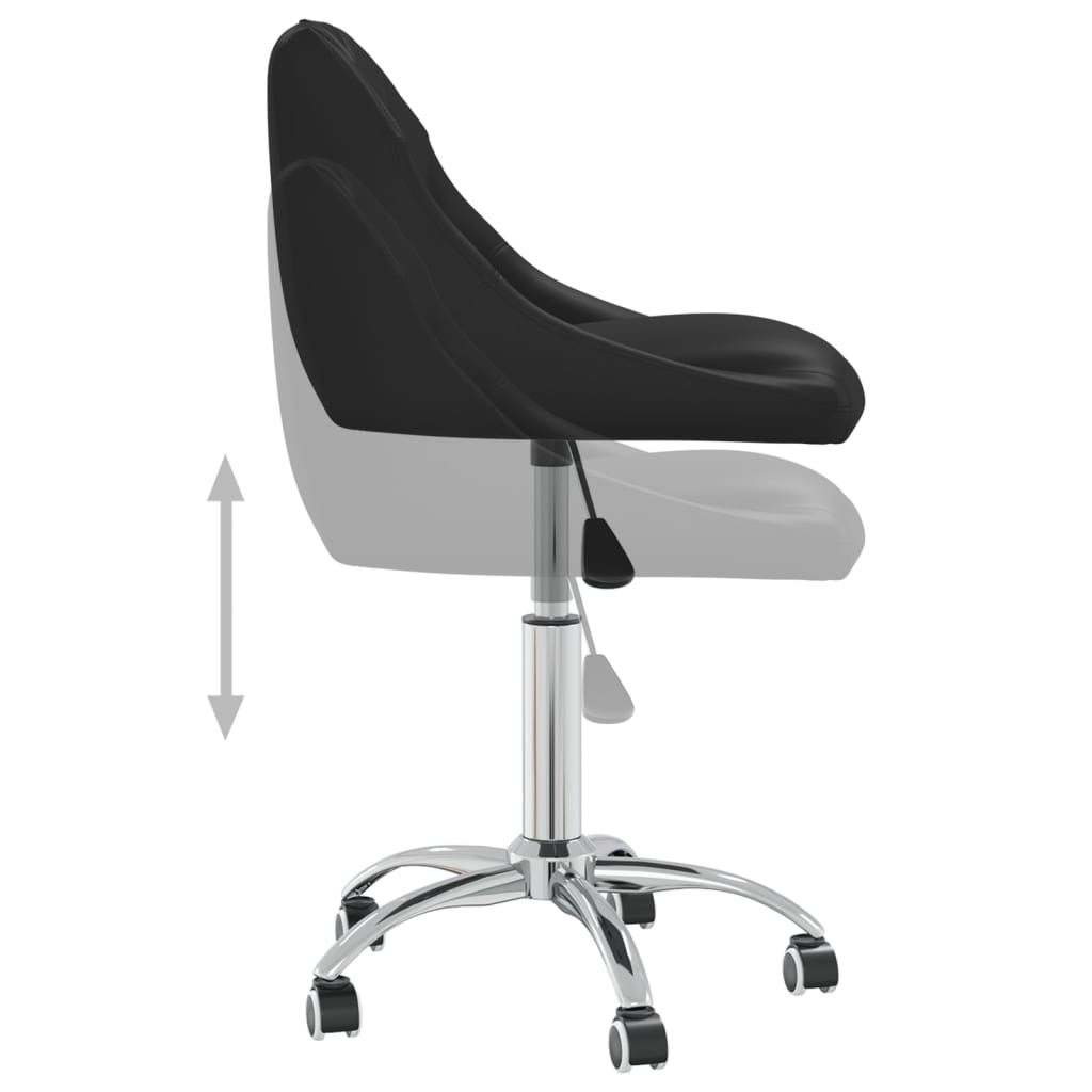 Silla de oficina giratoria de cuero sintético negro vidaXL