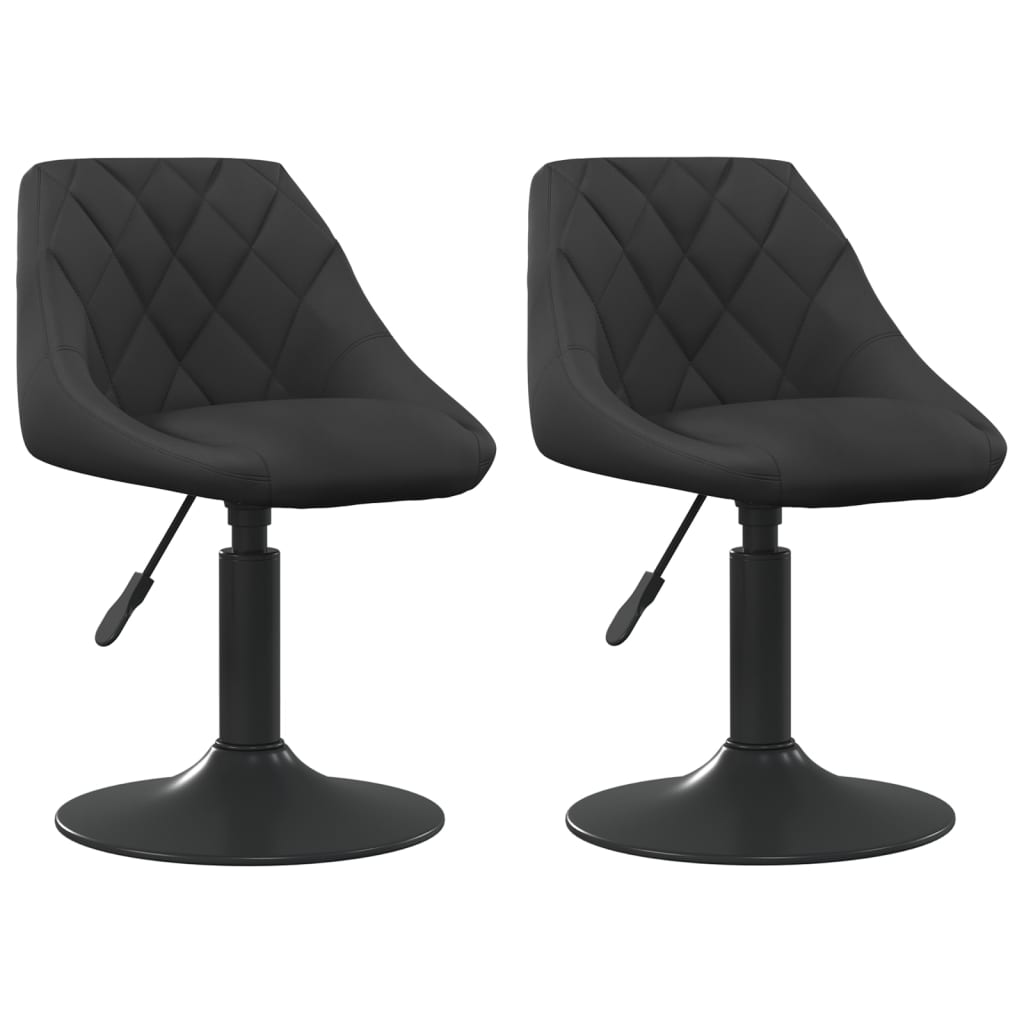 Sillas de comedor giratorias 2 uds terciopelo negro vidaXL