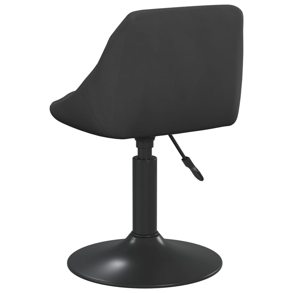 Sillas de comedor giratorias 2 uds terciopelo negro vidaXL