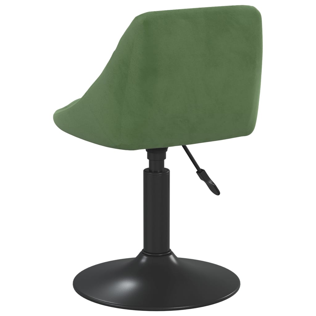 Sillas de comedor giratorias 2 unidades terciopelo verde oscuro vidaXL