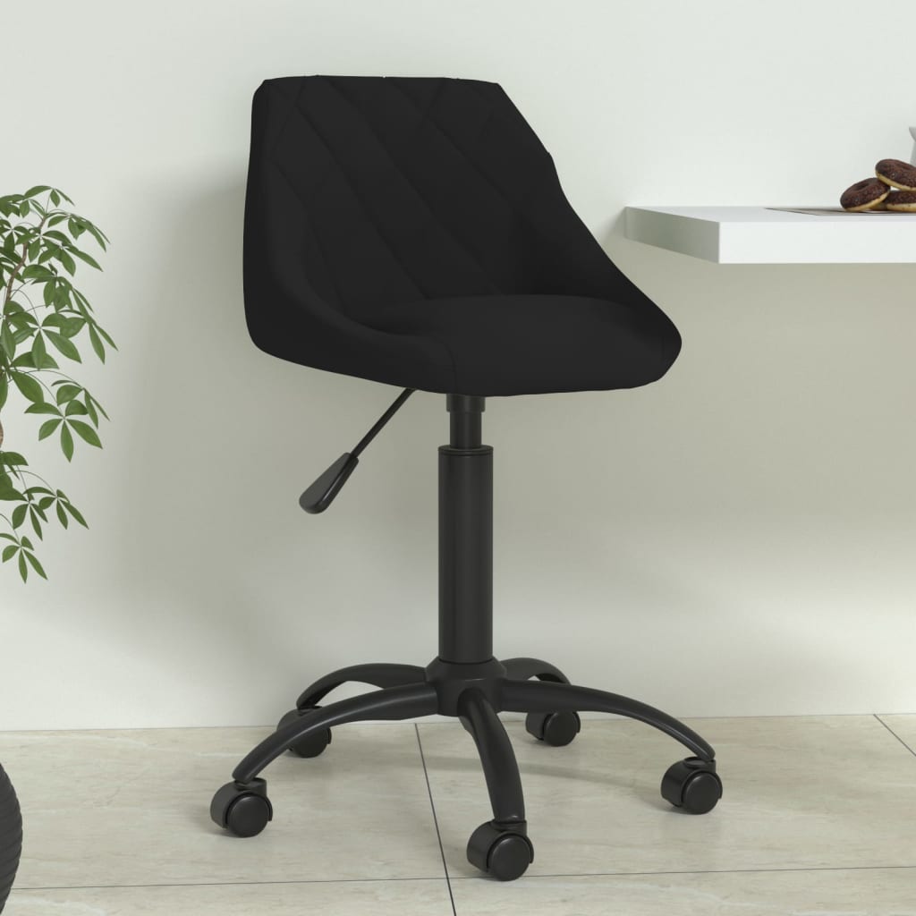 Vetonek Silla de comedor de terciopelo negro