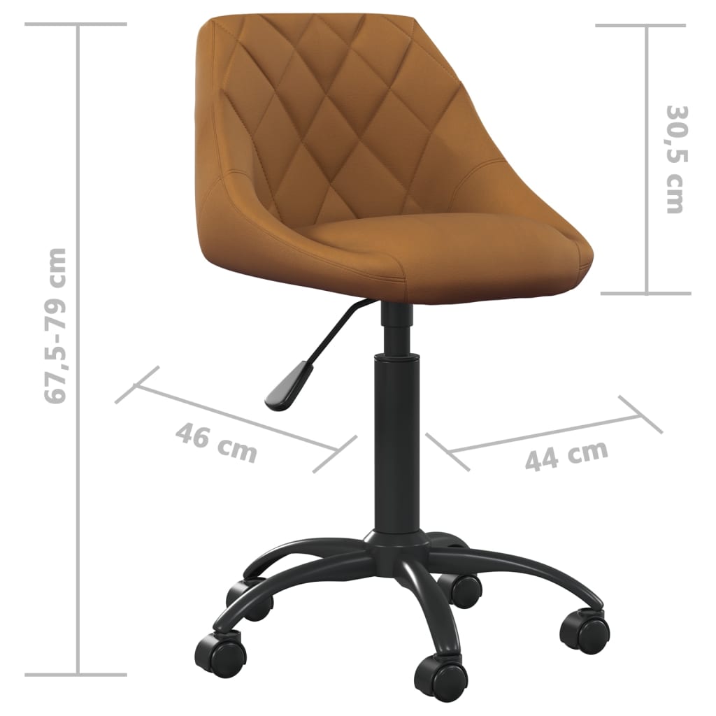 Silla de comedor de terciopelo marrón vidaXL