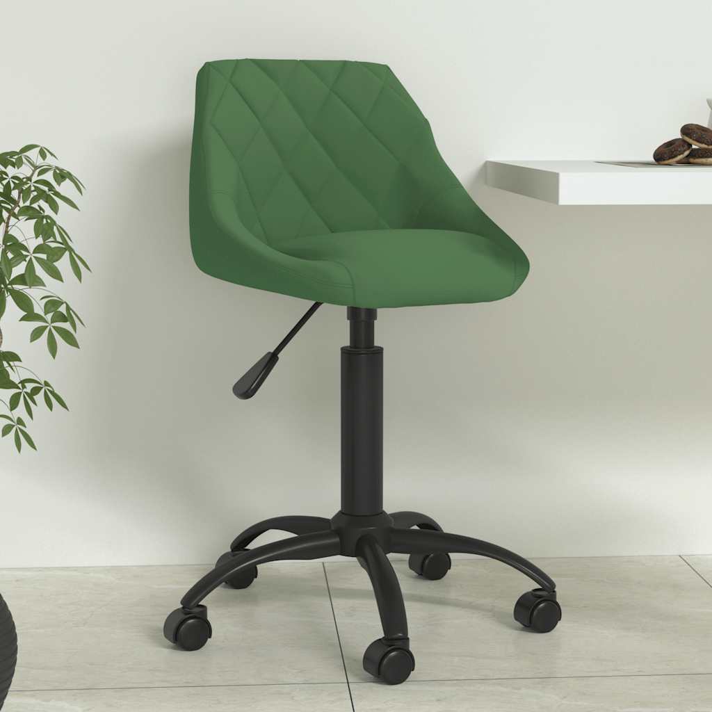 Vetonek Silla de comedor de terciopelo verde oscuro