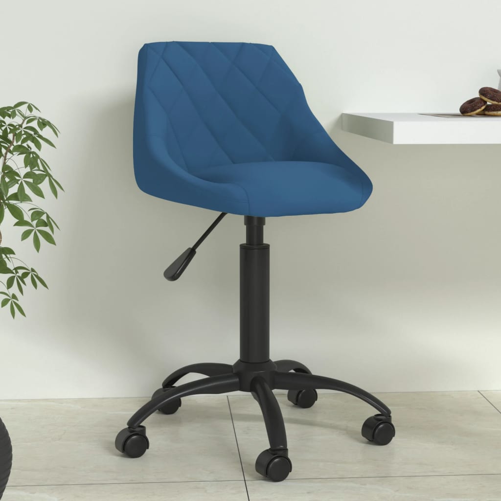 Vetonek Silla de comedor de terciopelo azul