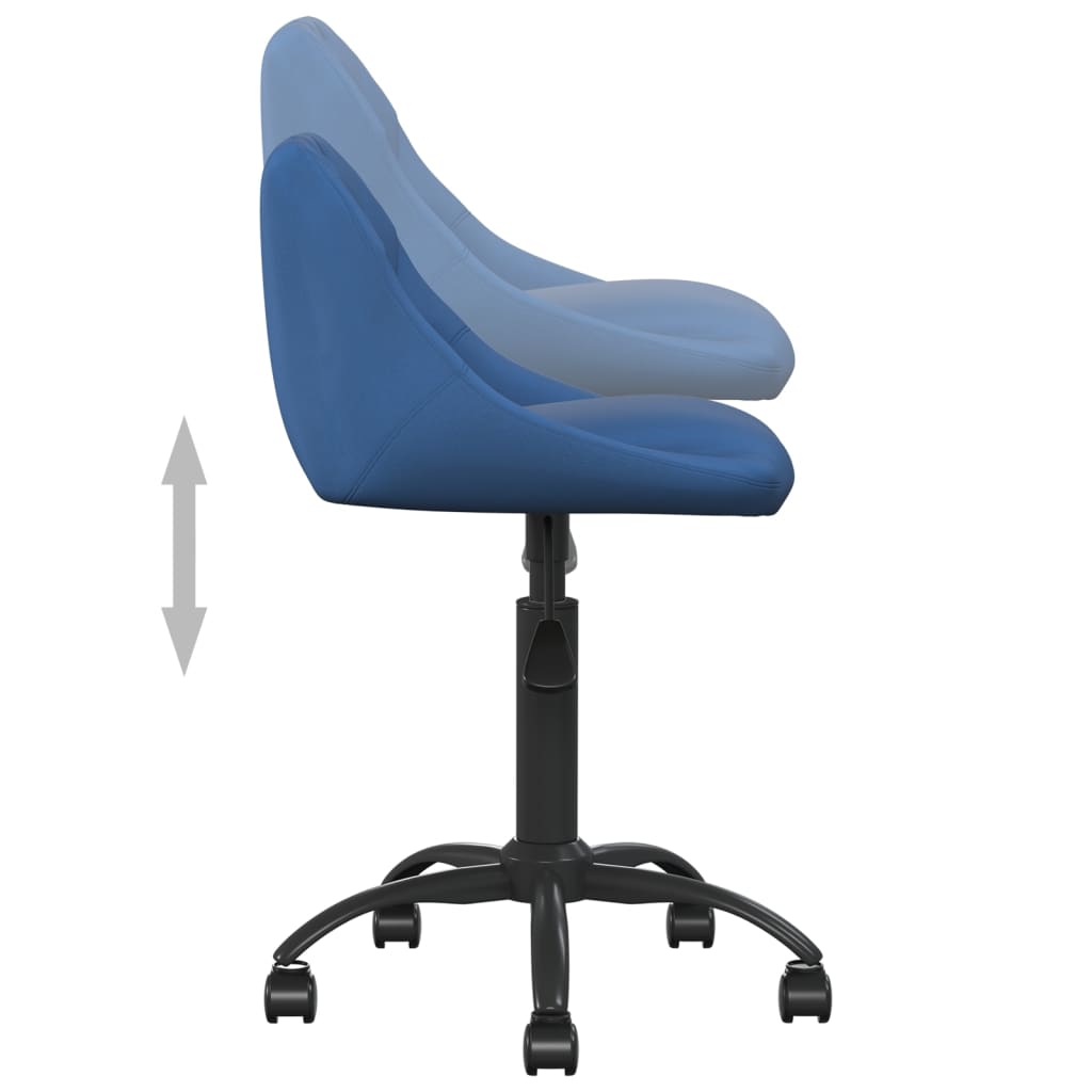 Silla de comedor de terciopelo azul vidaXL