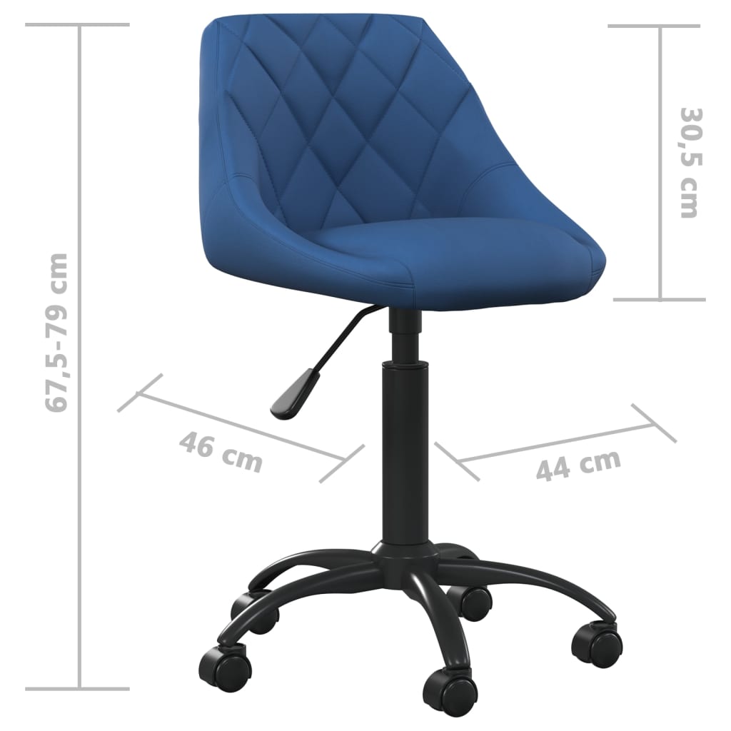 Silla de comedor de terciopelo azul vidaXL