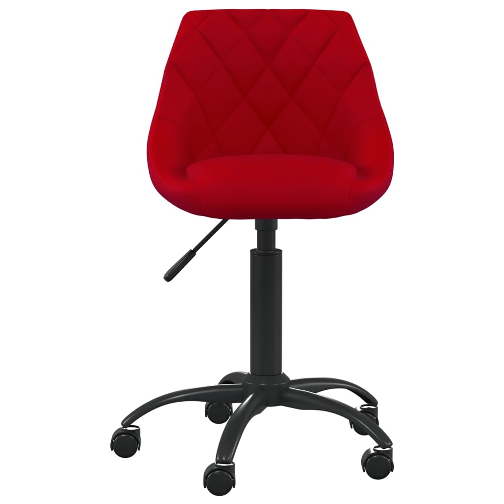 Silla de comedor terciopelo rojo tinto vidaXL