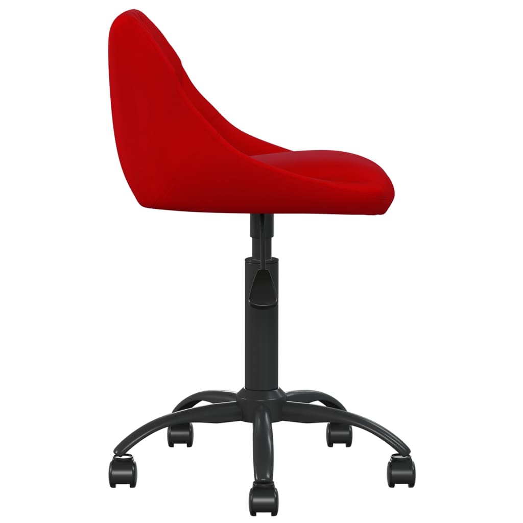 Silla de comedor terciopelo rojo tinto vidaXL