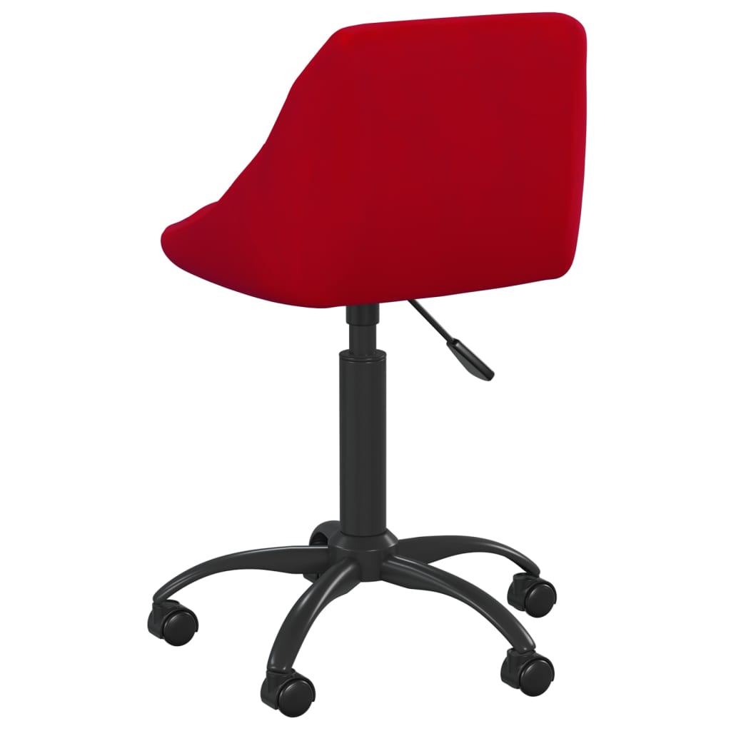 Silla de comedor terciopelo rojo tinto vidaXL