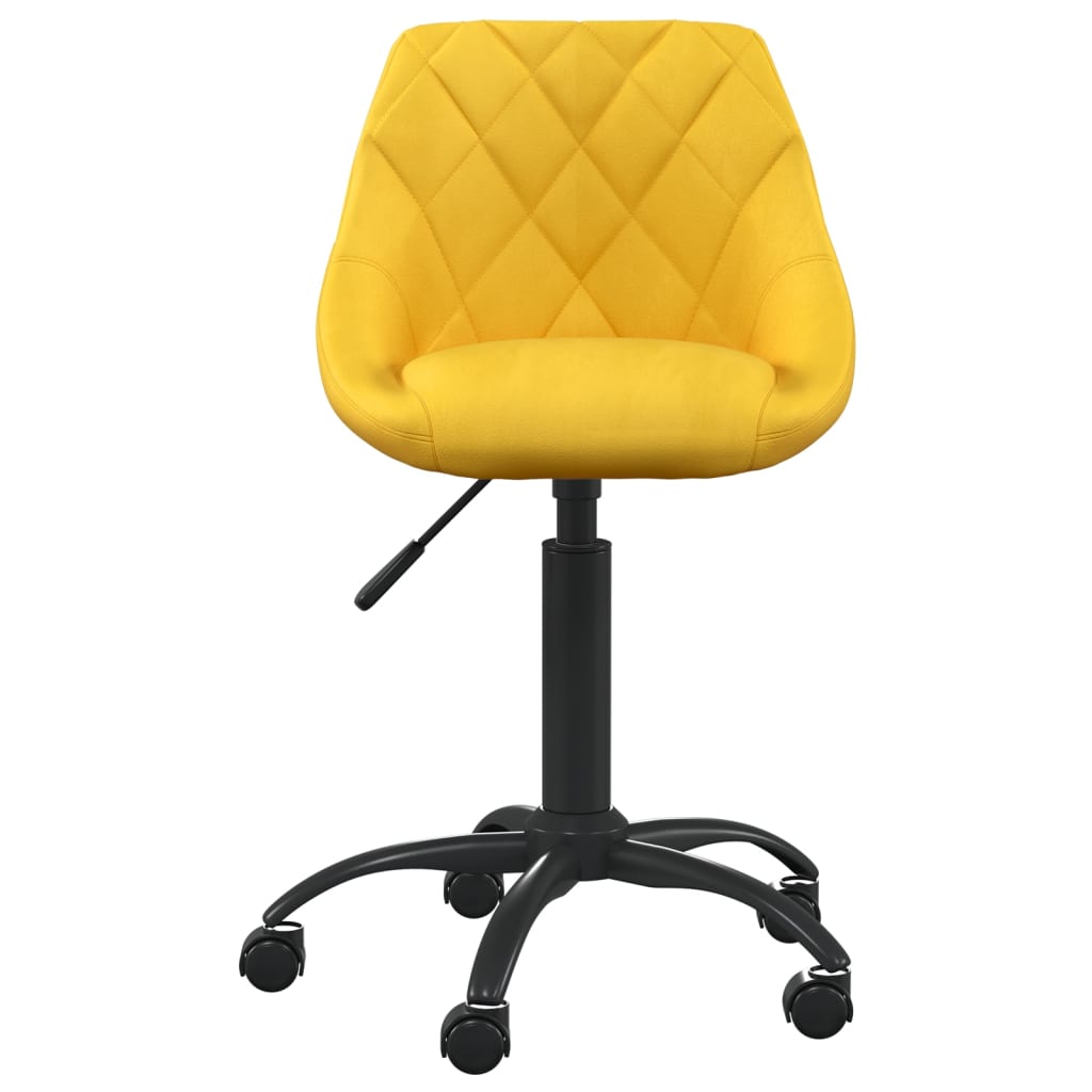 Mustard yellow velvet dining chair