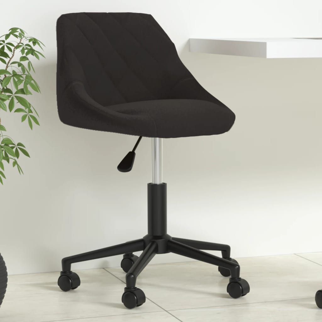 Vetonek Silla de oficina giratoria de terciopelo negro