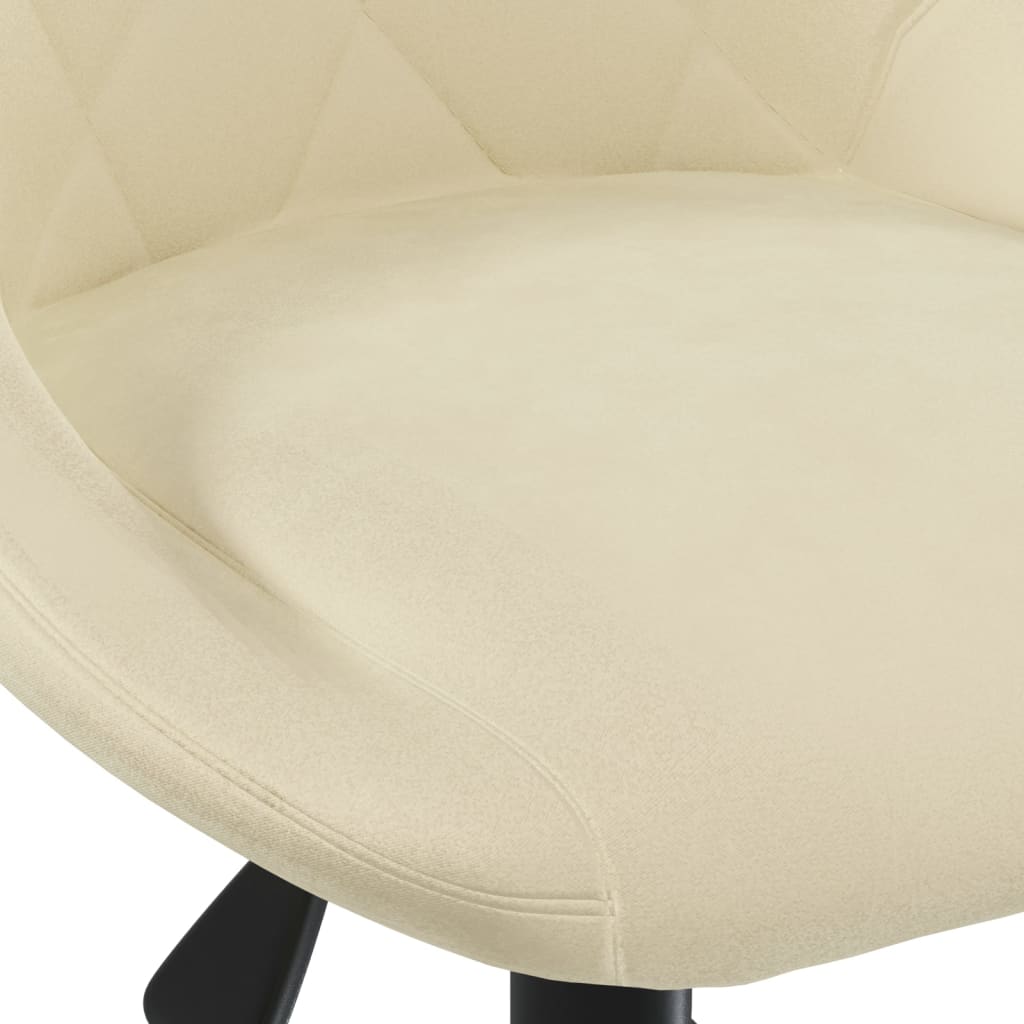 Silla de oficina giratoria de terciopelo crema vidaXL