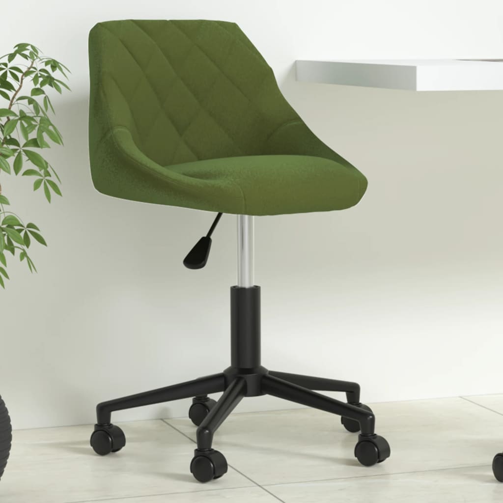 Vetonek Silla de oficina giratoria de terciopelo verde claro