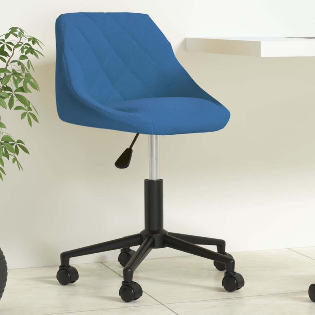 Vetonek Silla de oficina giratoria de terciopelo azul