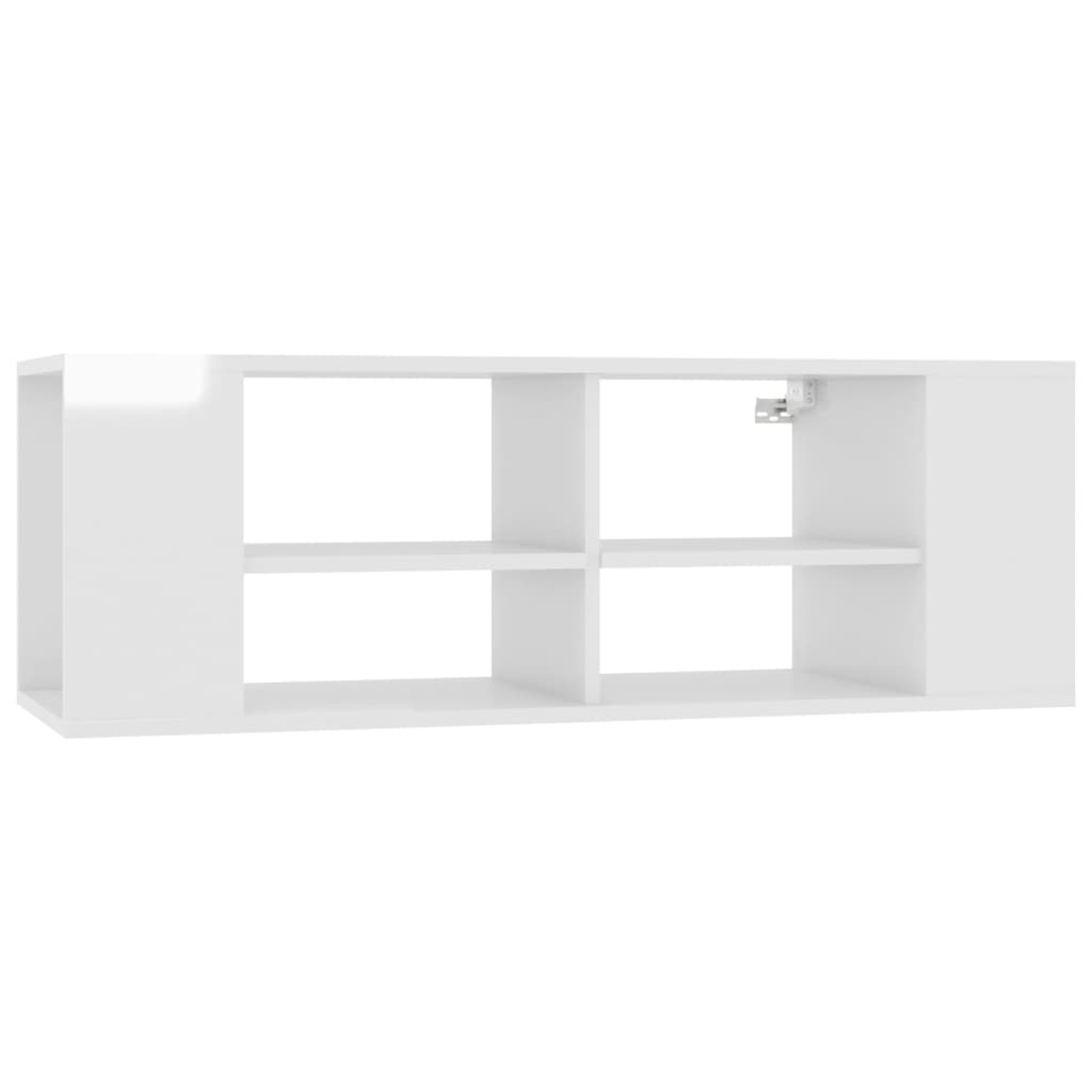 Mueble de pared para TV blanco brillo 102x35x35cm vidaXL