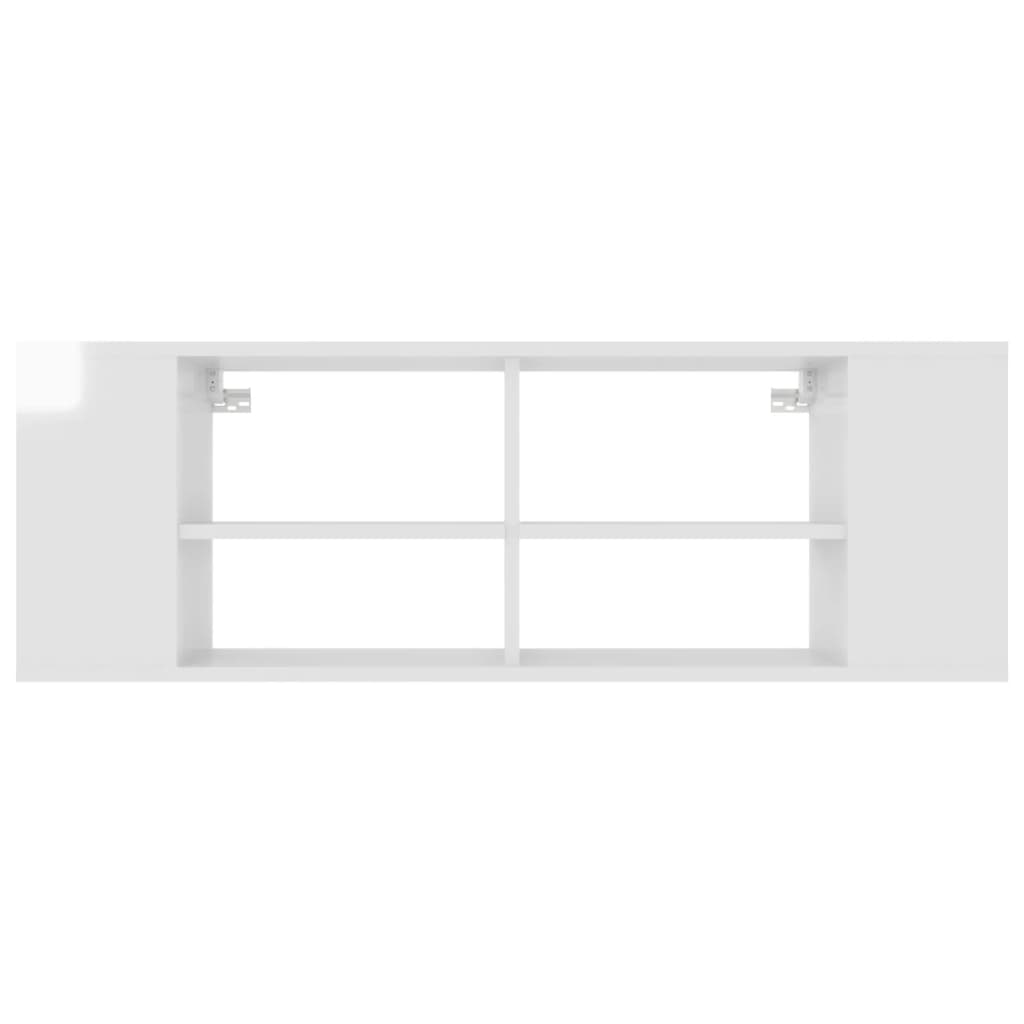 Mueble de pared para TV blanco brillo 102x35x35cm vidaXL