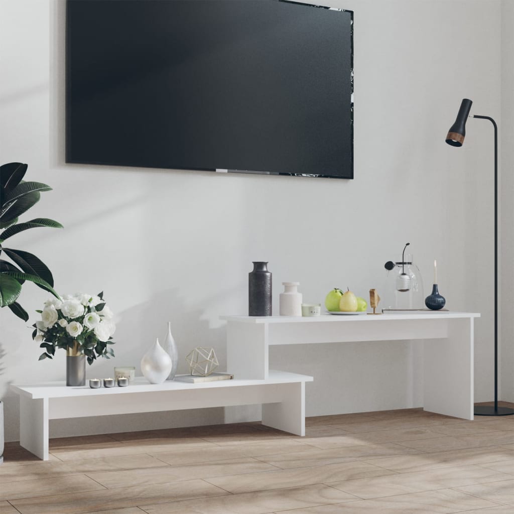 Vetonek Mueble para TV madera contrachapada blanco 180x30x43 cm