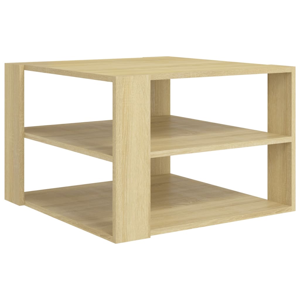 Mesa de centro madera roble Sonoma 60x60x40 cm vidaXL