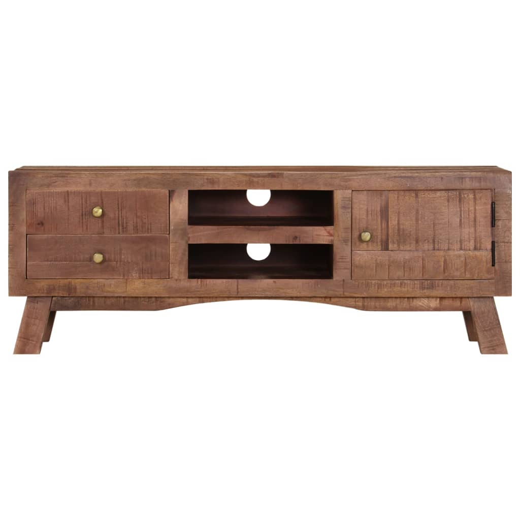 Mueble para TV de madera maciza de mango rugosa 110x30x40 cm vidaXL