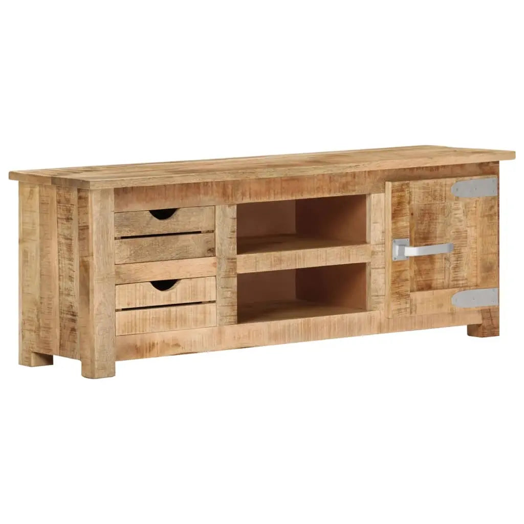 Vetonek Mueble para TV de madera maciza de mango rugosa 110x30x40 cm