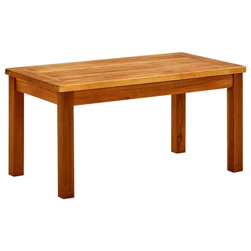 Vetonek Mesa de centro de jardín madera maciza de acacia 70x40x36 cm