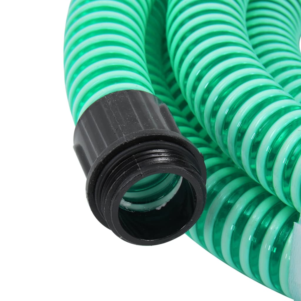 Manguera de succión con conectores de latón PVC verde 29 mm 7 m - Vetonek