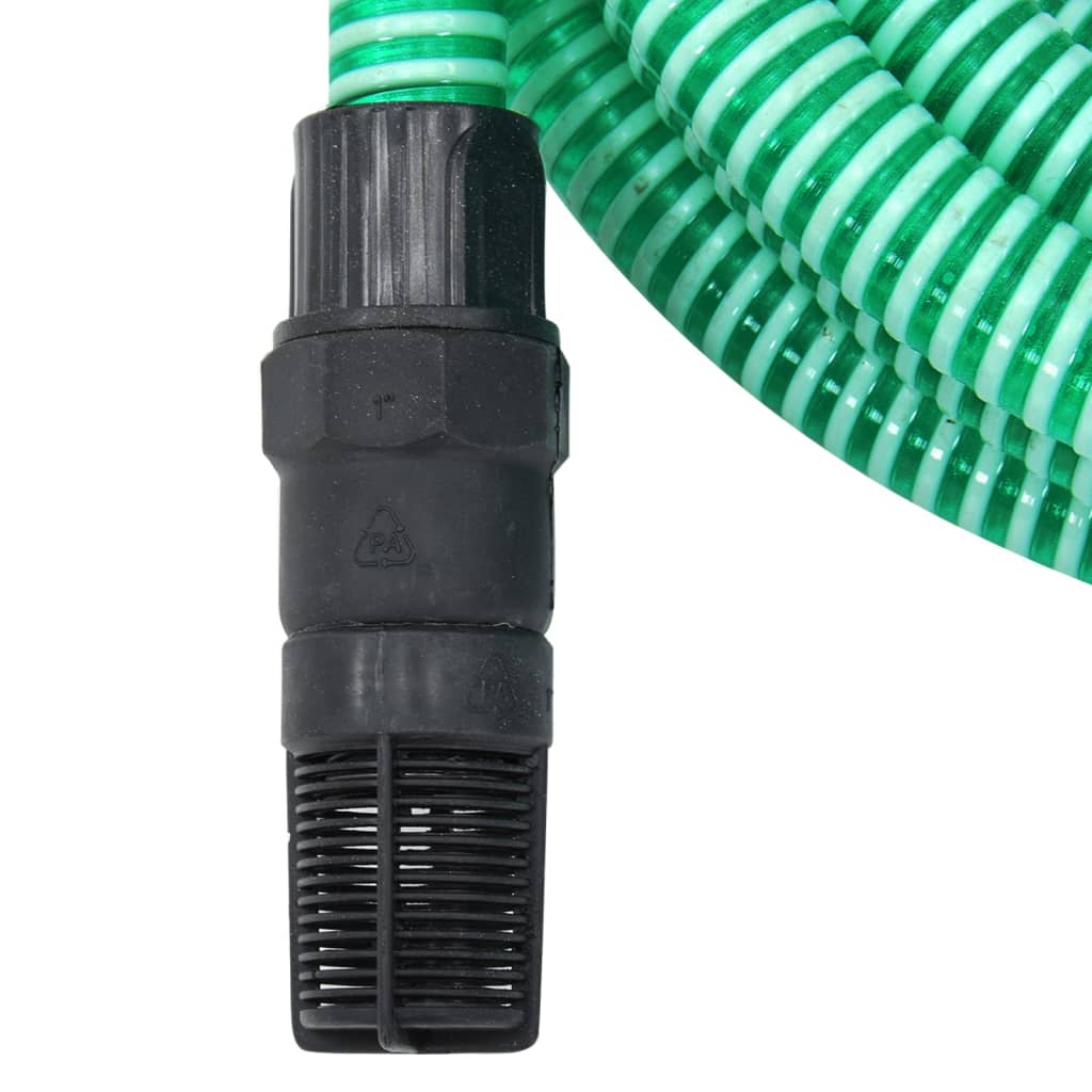 Suction hose with PVC connectors green 26 mm 4 m