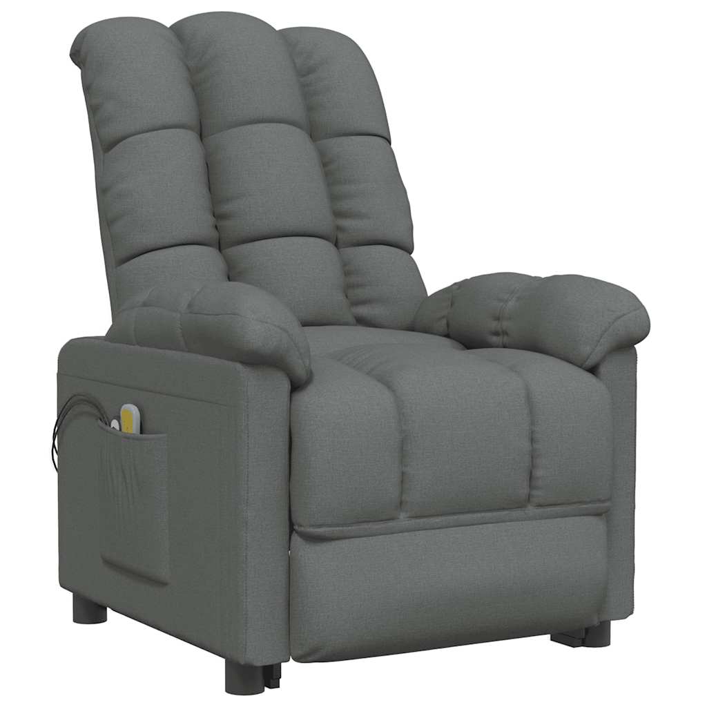 Electric massage armchair Dark gray fabric