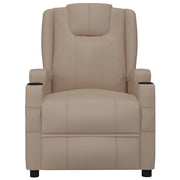 Sillón reclinable eléctrico de cuero sintético color capuchino V9810 Vetonek