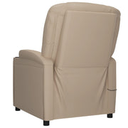 Sillón reclinable eléctrico de cuero sintético color capuchino V9810 Vetonek