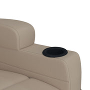 Sillón reclinable eléctrico de cuero sintético color capuchino V9810 Vetonek