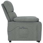 Sillón reclinable eléctrico de tela gris oscuro V9902 Vetonek