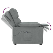 Sillón reclinable eléctrico de tela gris oscuro V9902 Vetonek