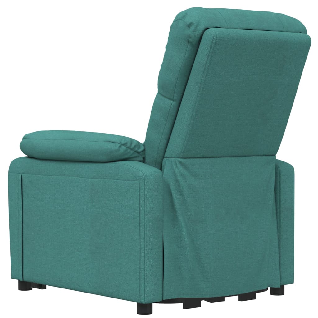 Sillón reclinable eléctrico tela verde oscuro vidaXL