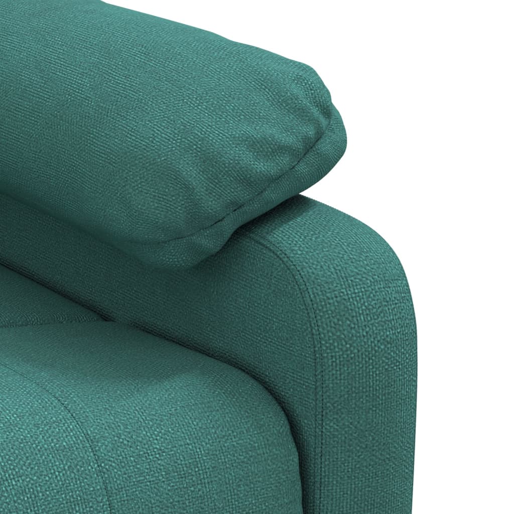 Sillón reclinable eléctrico tela verde oscuro vidaXL