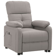 Sillón reclinable eléctrico tela gris taupé V9971 Vetonek