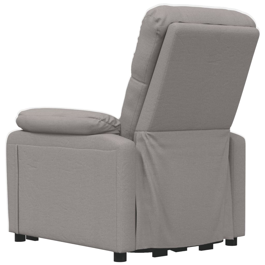 Sillón reclinable eléctrico tela gris taupé V9971 Vetonek