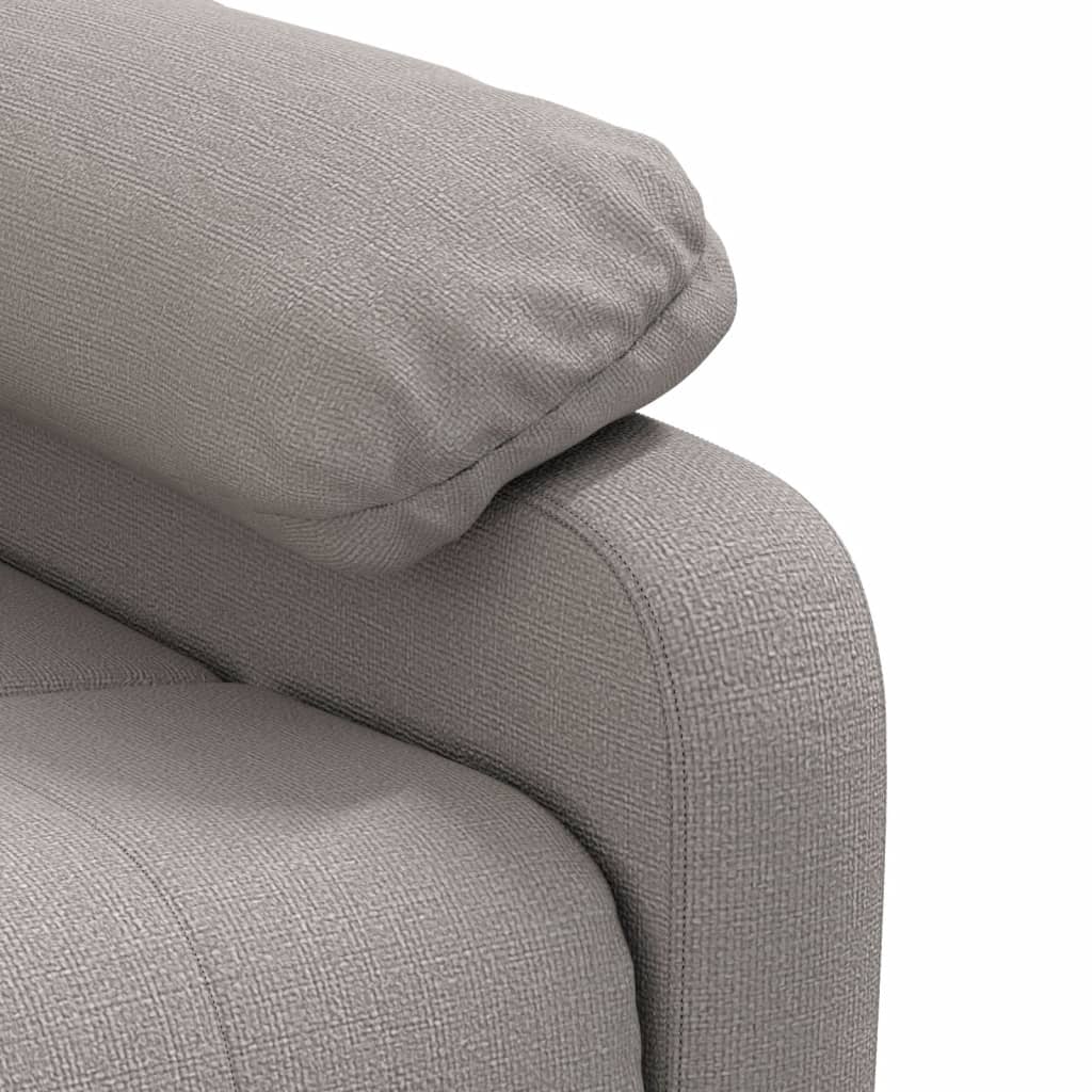 Sillón de masaje eléctrico tela gris taupé vidaXL