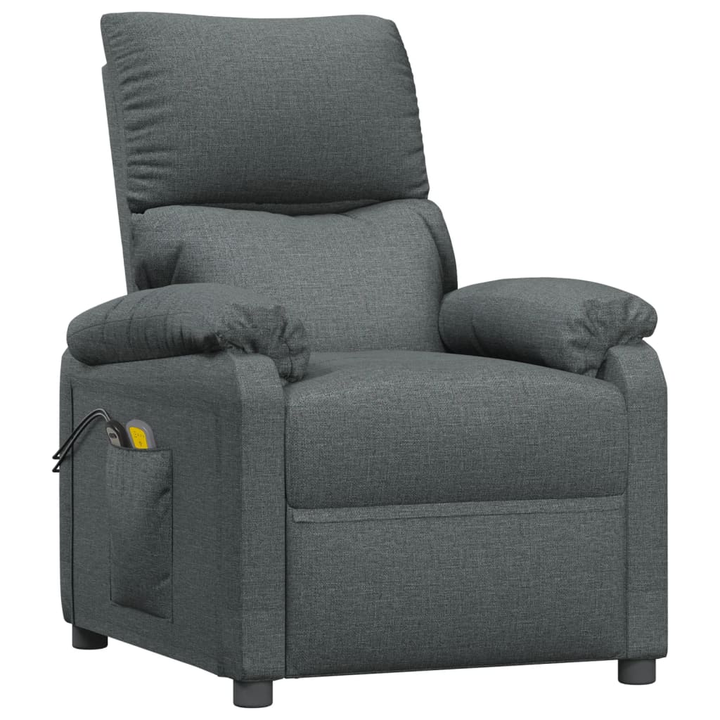 Electric massage armchair Dark gray fabric