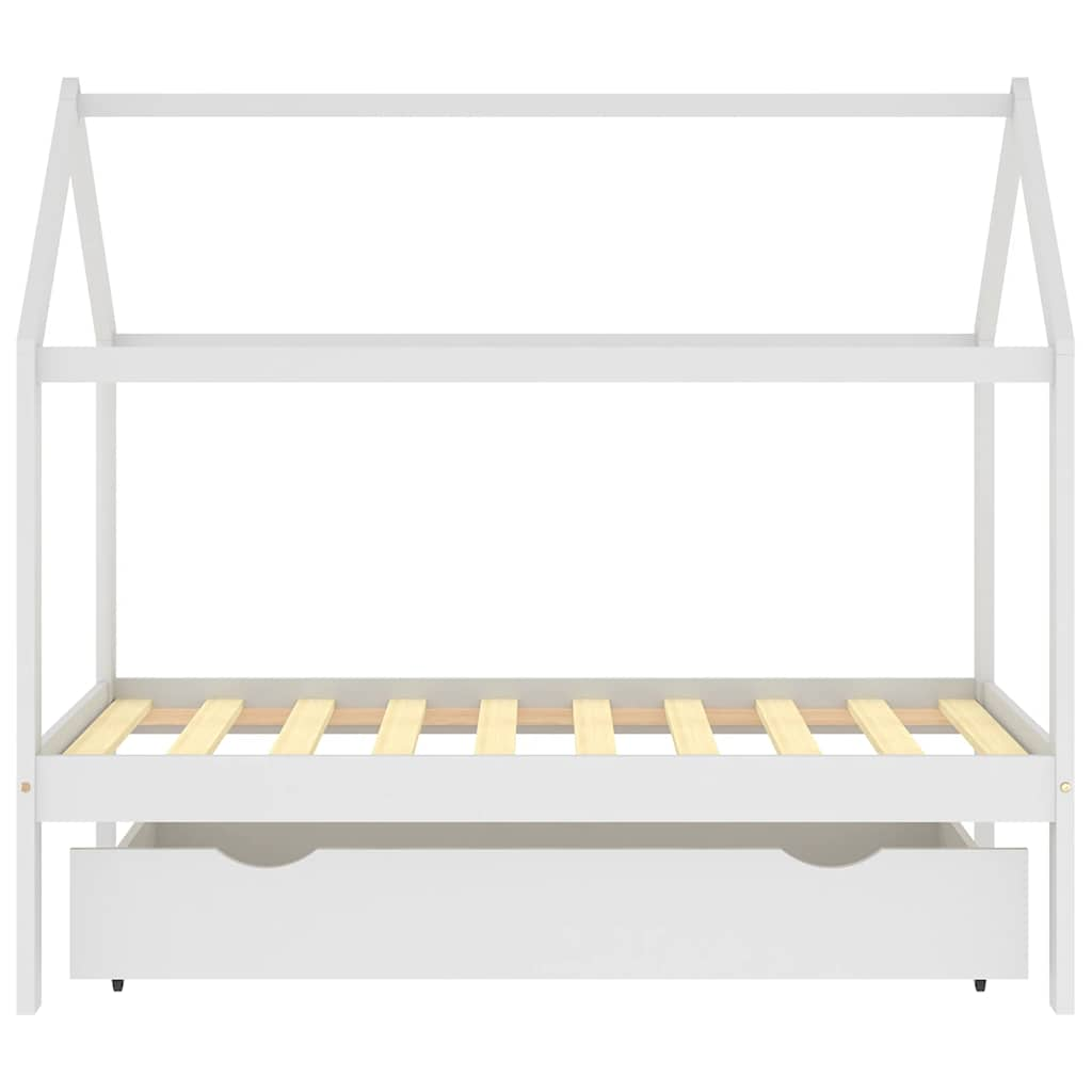 Estructura de cama infantil cajón madera pino blanco 80x160 cm vidaXL