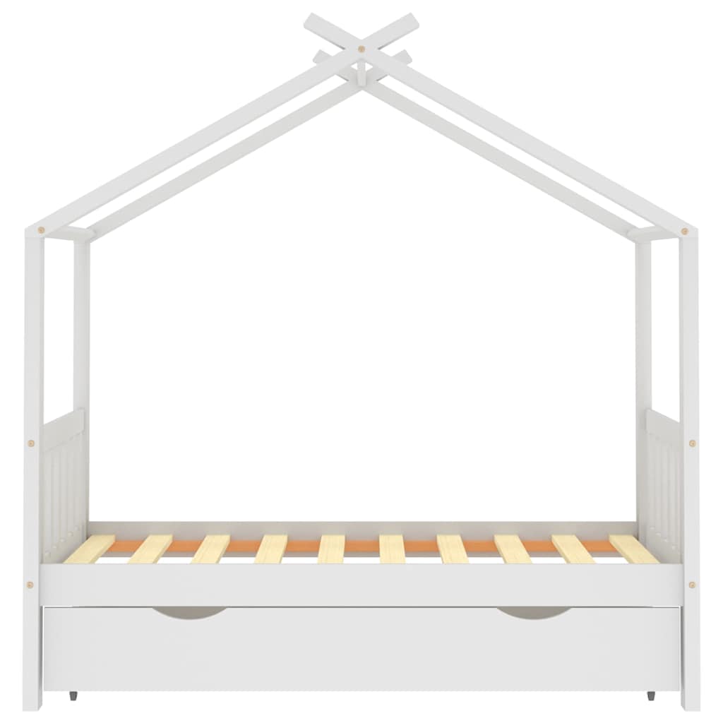 Estructura cama niños con cajón madera pino blanco 80x160 cm vidaXL