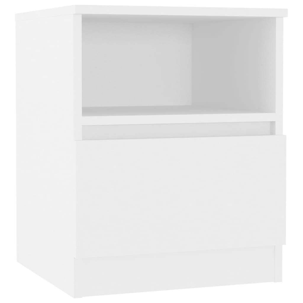 Mesitas de noche 2 uds madera blanco 40x40x50 cm - Vetonek