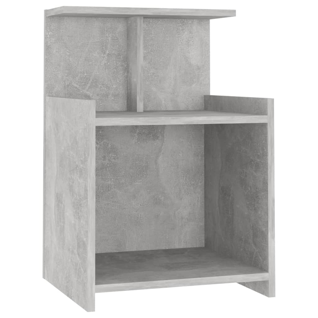 Tavoli notturni 2 unità in cemento grigio 40x35x60 cm