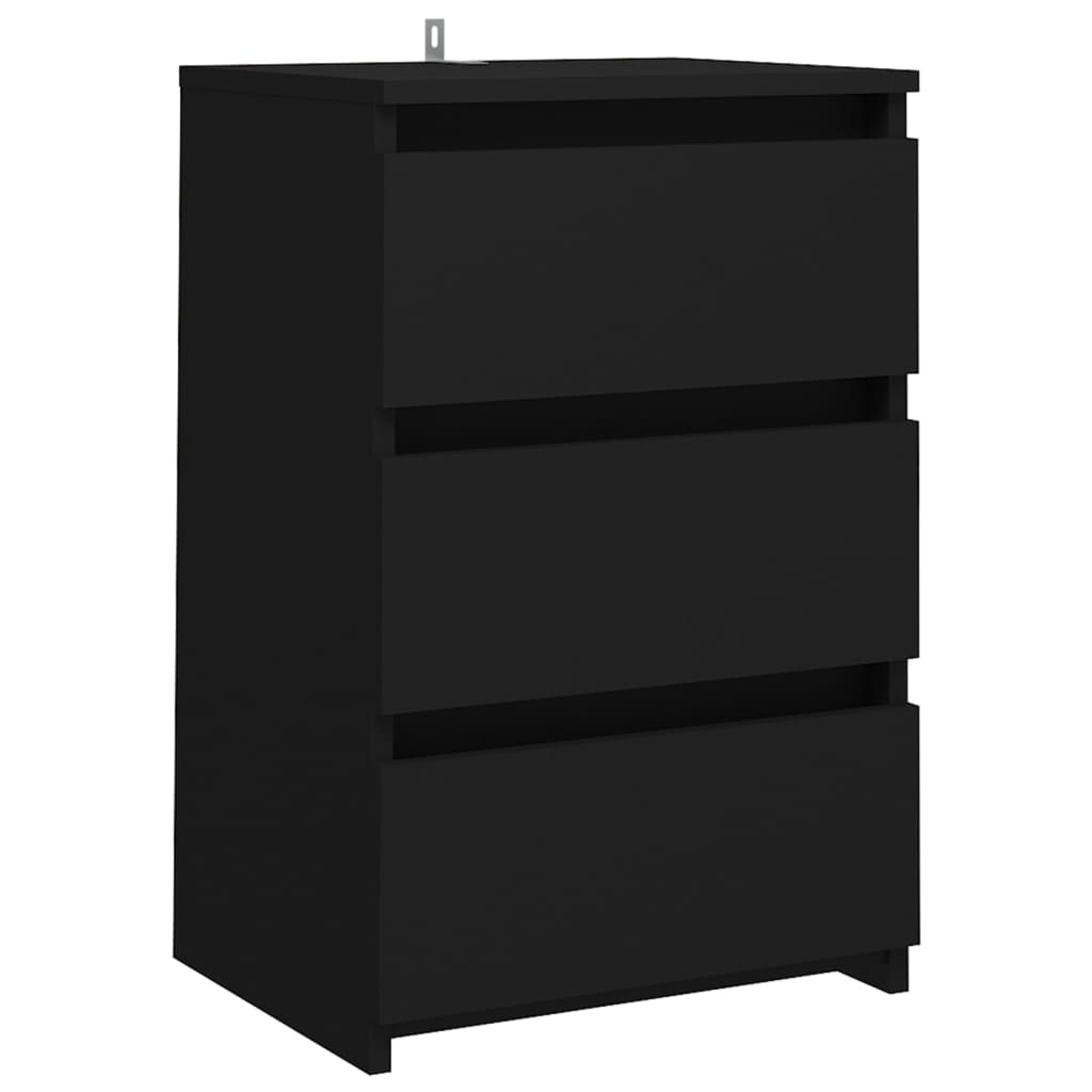 Night Messitas 2 Uds Black Engineering Wood 40x35x62.5cm