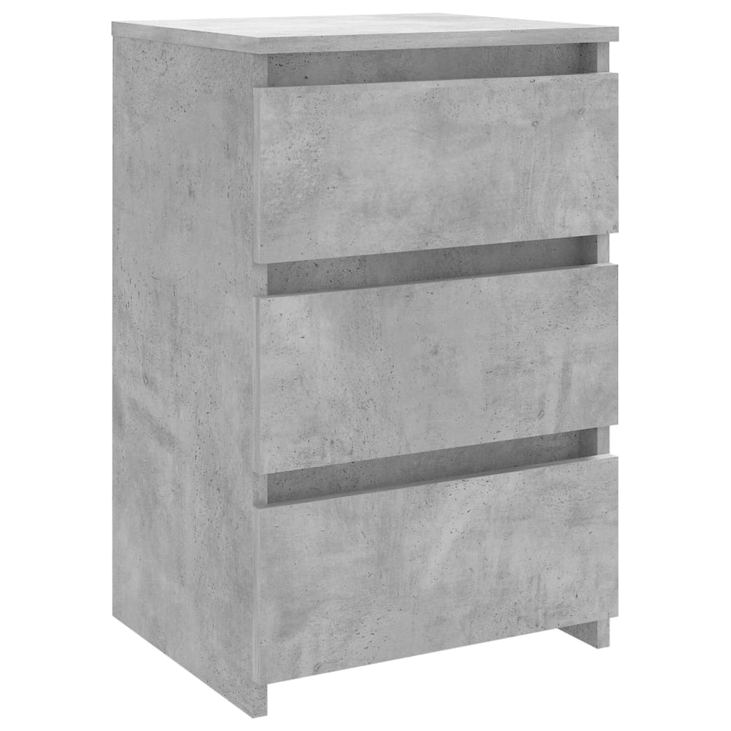 Night tables 2 units Gray concrete 40x35x62.5cm