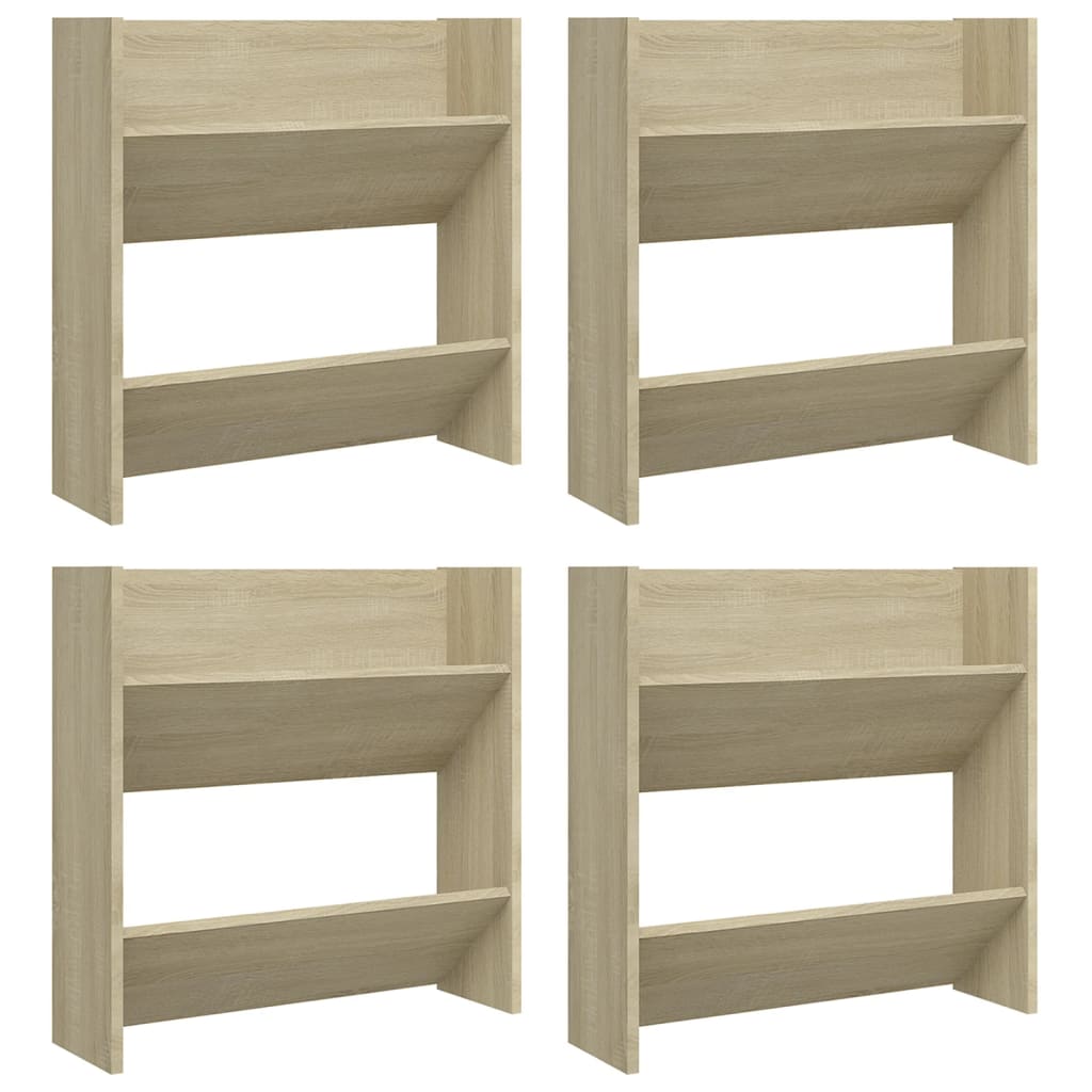 Sat para parede 4 UDs compensado Oak Sonoma 60x18x60 cm