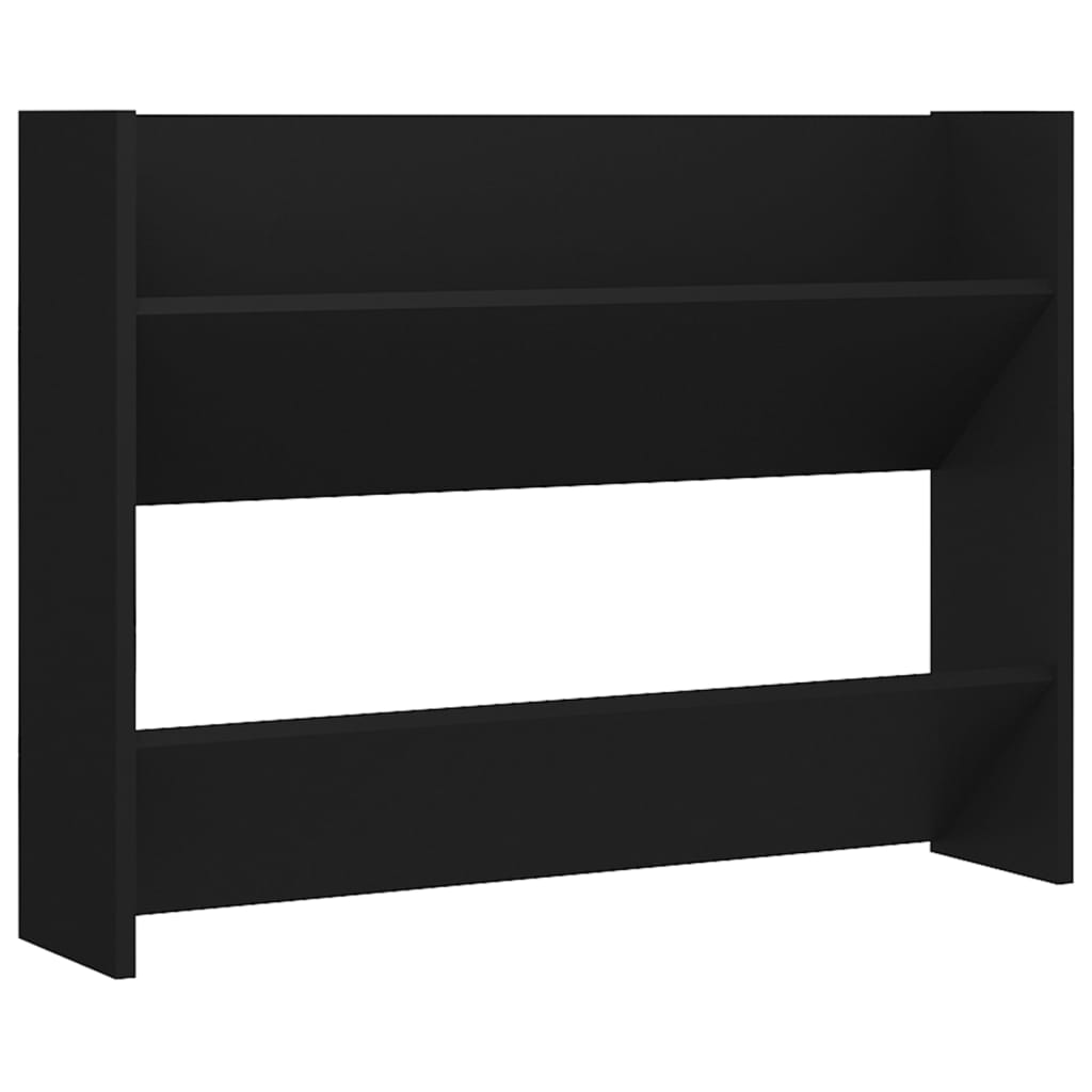 Zapatero de pared madera contrachapada negro 80x18x60 cm